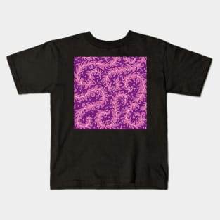 Lacy Leaves Purple Palette Kids T-Shirt